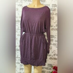 Victoria's Secret Purple Long Sleeve Dress Whit Pockets